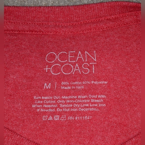 EUC Men's Ocean+Coast S/S Red T-shirt Size Medium - Picture 3 of 4